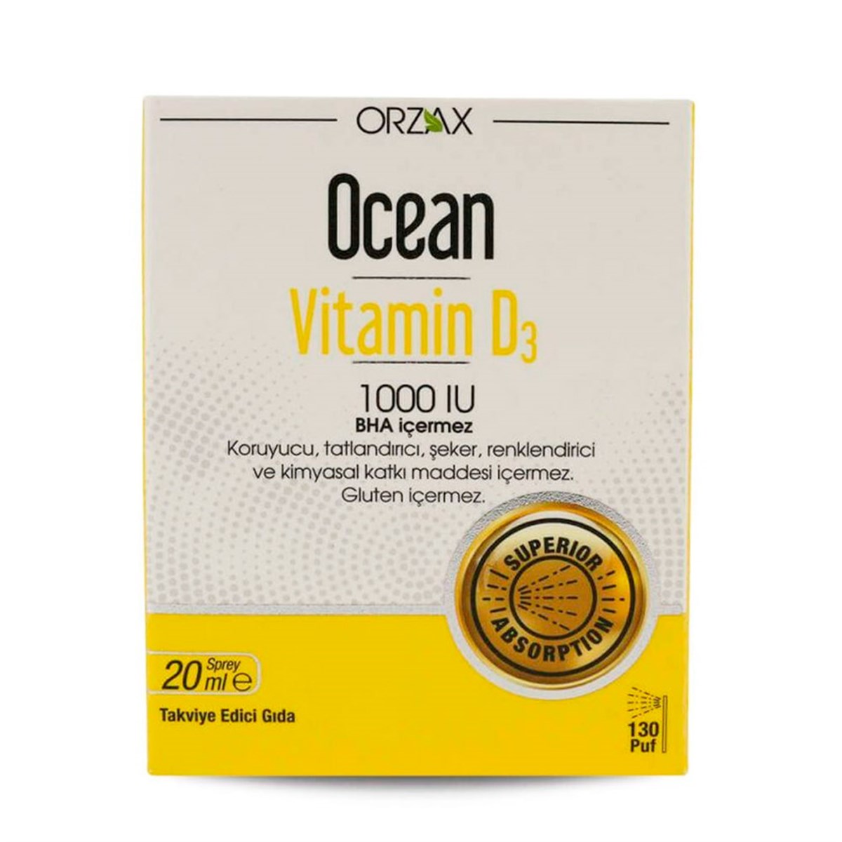 Ocean Vitamin D3 1000 IU 20ml Sprey Fiyatı 49,50 TL Vitamin Dolabı