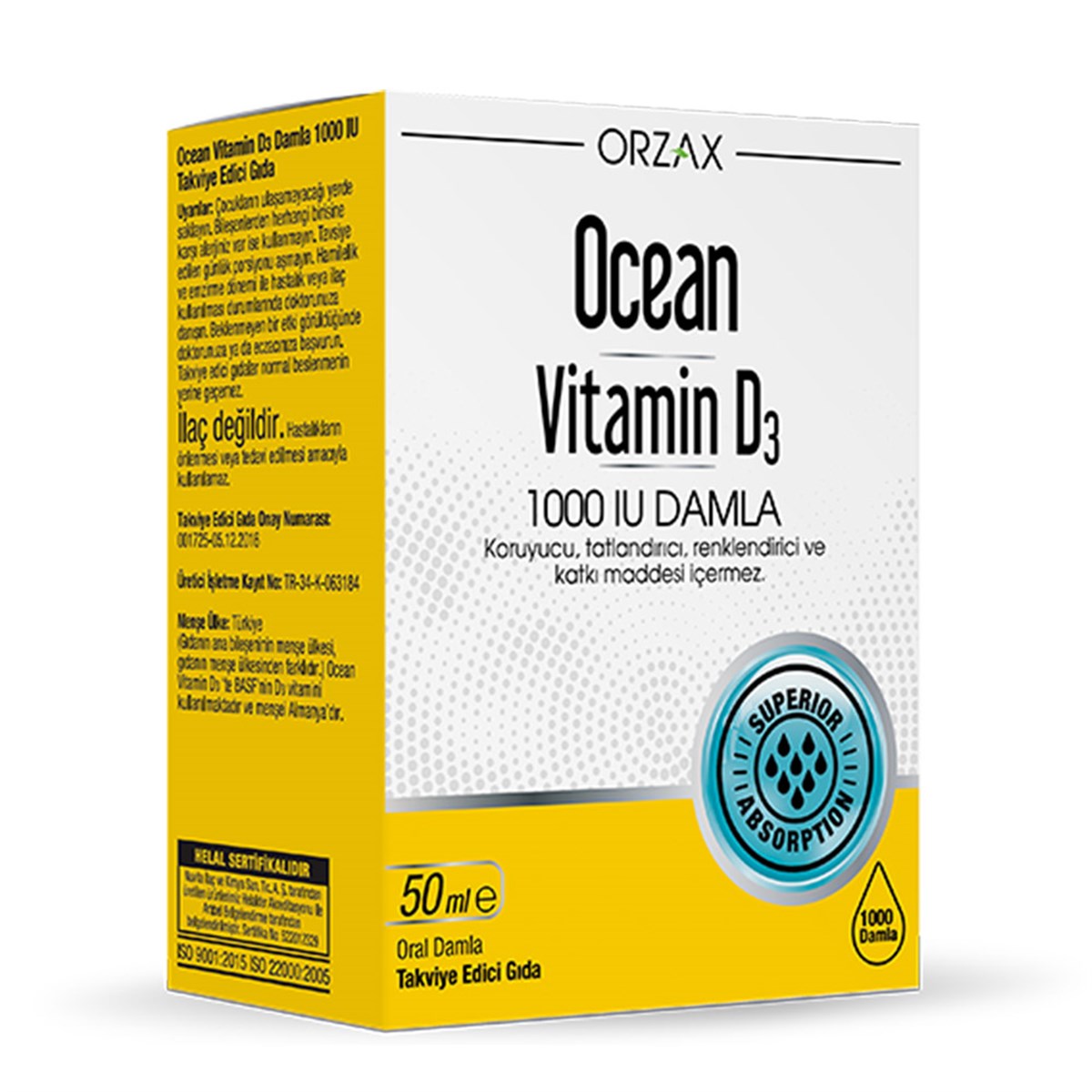 Ocean Vitamin D3 1000 IU 50 ml Damla Fiyatı 64,50 TL Vitamin Dolabı
