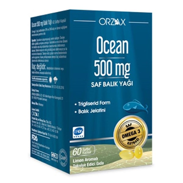 Ocean Balık Yağı 500 mg 60 Kapsül