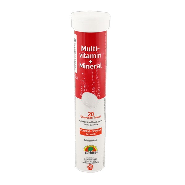 Sunlife Multivitamin + Mineral 20 Efervesan Tablet