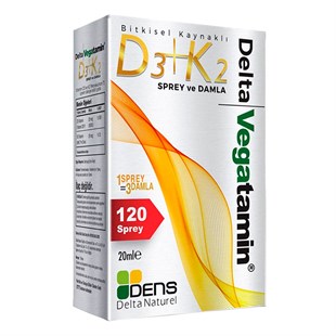 Delta Vegatami̇n D3+K2 Vitamini Sprey Damla 20 ml