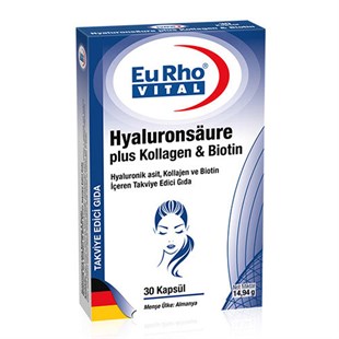EuRho Vital Hyaluronsäure Plus Kollagen & Biotin 30 Kapsül