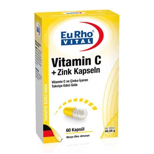 Eurho Vital Vitamin C + Zink 20 Kapsül