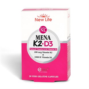 New Li̇fe Mena K2+D3 30 Kapsül