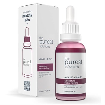 The Purest Solutions Canlandırıcı & Cilt Tonu Eşitleyici Yüz Peeling Serum 30 ml (AHA 10% + BHA 2%)